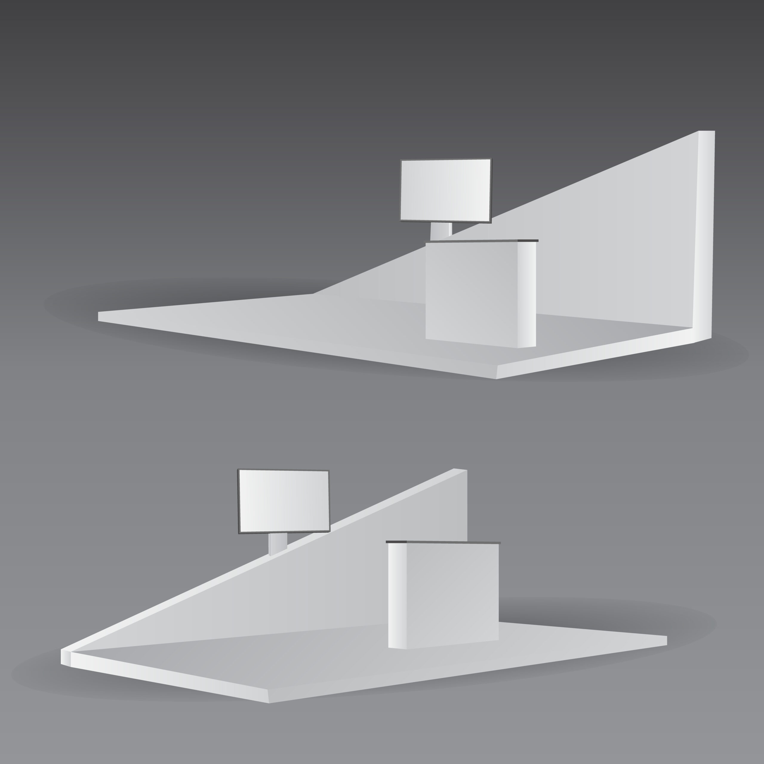 Simple Wall Booth Mockup. exhibition stand for event 3D rendering